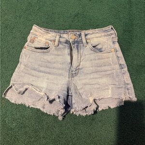 JUSTUSA Light Blue Frayed Jean Shorts